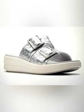 Clark’s Drift Buckle Slip-On Slide Wedge Sandals